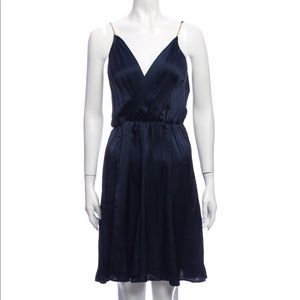 Amanda Uprichard Blue silk dress with chain strap